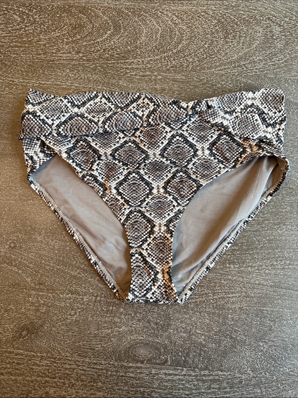 Tommy Bahama Snake Print Bikini Bottoms in Black, Gray, Cream